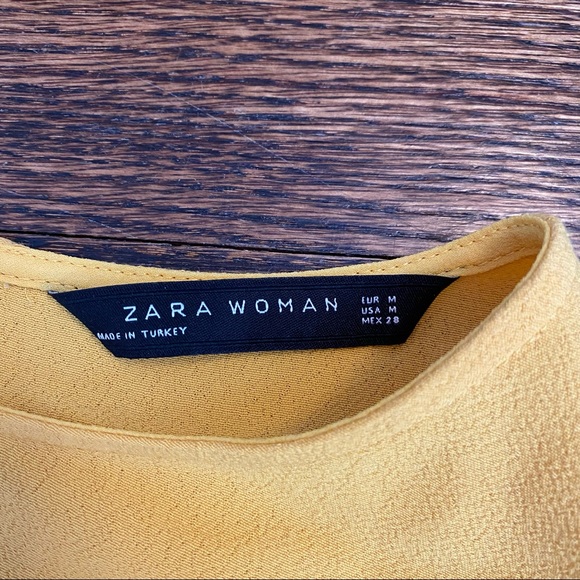 Zara Yellow Cropped Blouse - Picture 3 of 4